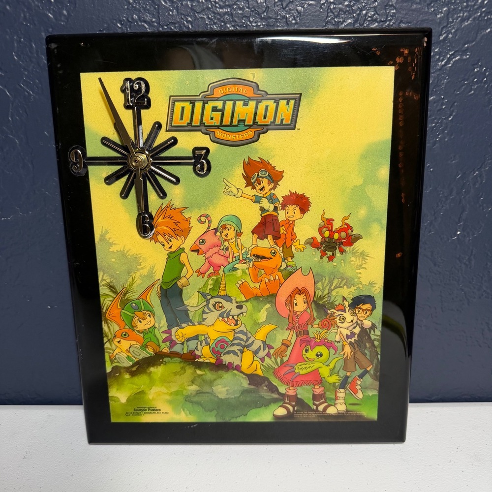 AS IS Scorpio Posters Digimon Wall Clock 10x12 Black Vintage Anime Character Art